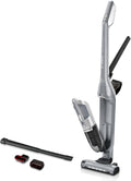 Bosch Staubsauger, Silber, Akku- Flexxo 2in1 Serie 4 BBH3K2801, kabelloser Hand, beutellos, hohe Saugleistung, Lange Laufzeit