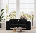 Sofa Novilla, 180 cm, Schwarz, Modulares Eck, Modernes Wolken- mit Smarts Coil-Unterstützung, Polstermöbel für Wohnzimmer