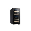 GGM Weinkühlschrank, 39,5x58x84 cm, 100 L, Schwarz, Gastro, 2 Zonen, 33 Flaschen