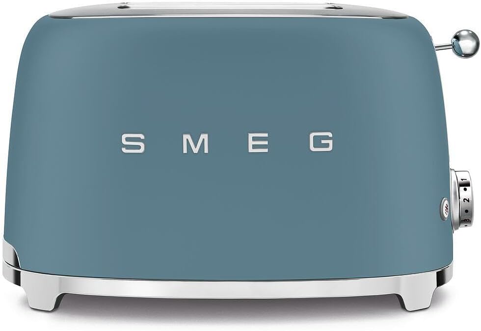 Smeg Toaster, 200 x 300 (320 mit Hebel) x 330 mm, 2000 W, Blau, Torradeira 2 Tostas, Anni50, Storm blue TSF01SBMEU