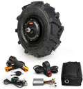 L-faster Elektroschubkarre, 14 Zoll, 500 W, Schwarz/Orange, Elektrischer Trolley Low Speed Getriebe Motor Rad