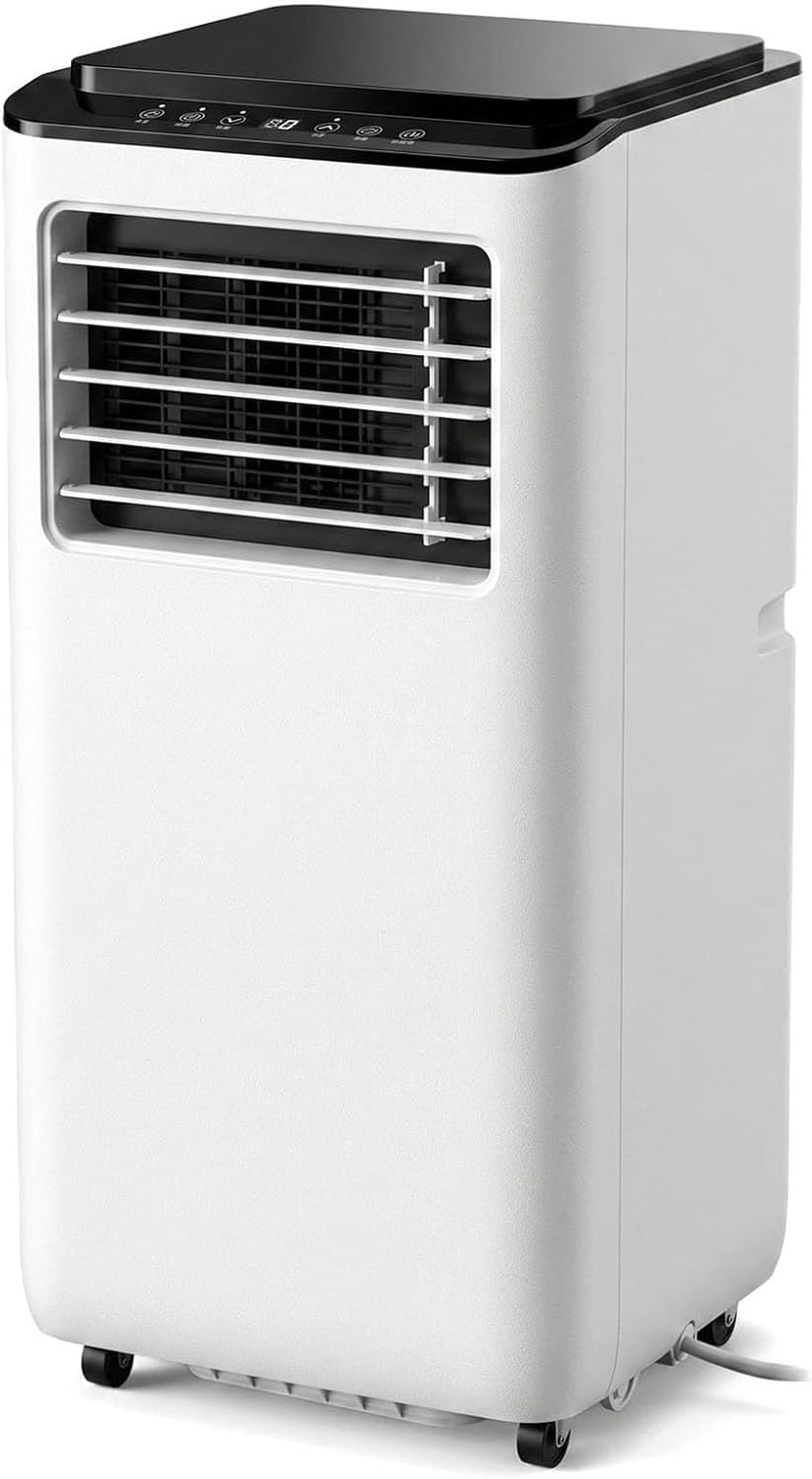 Mobiles Klimagerät, Weiß, Tragbare Klimaanlage 12000 BTU, tragbare Klimageräte mit Fernbedienung, 24-Stunden-Timer
