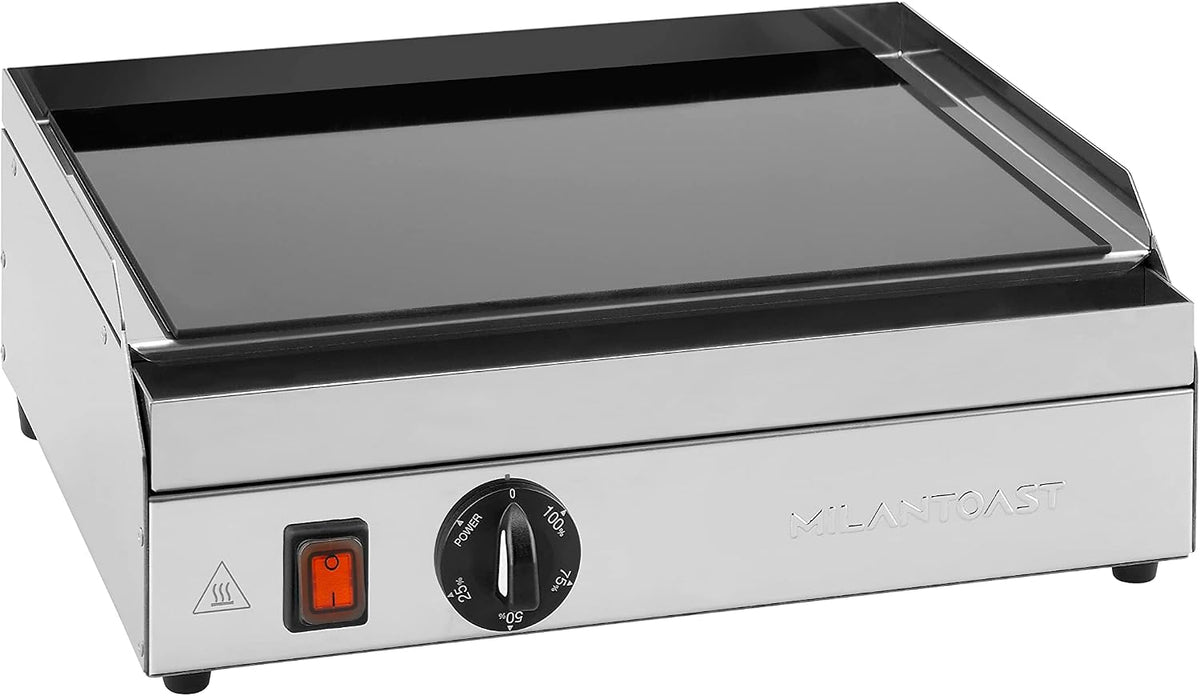 MILAN-TOAST Elektrische Grillpfannen, Silber/Schwarz, Elektro Plancha, Elektrische Grillplatte