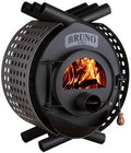 BRUNO Kaminofen, 13 kW, Schwarz, Werkstattofen Pyro I