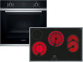 Siemens Backofen, Schwarz, EQ214KD00Z Set HR214ABS0 + Glaskeramikkochfeld ET845HH17