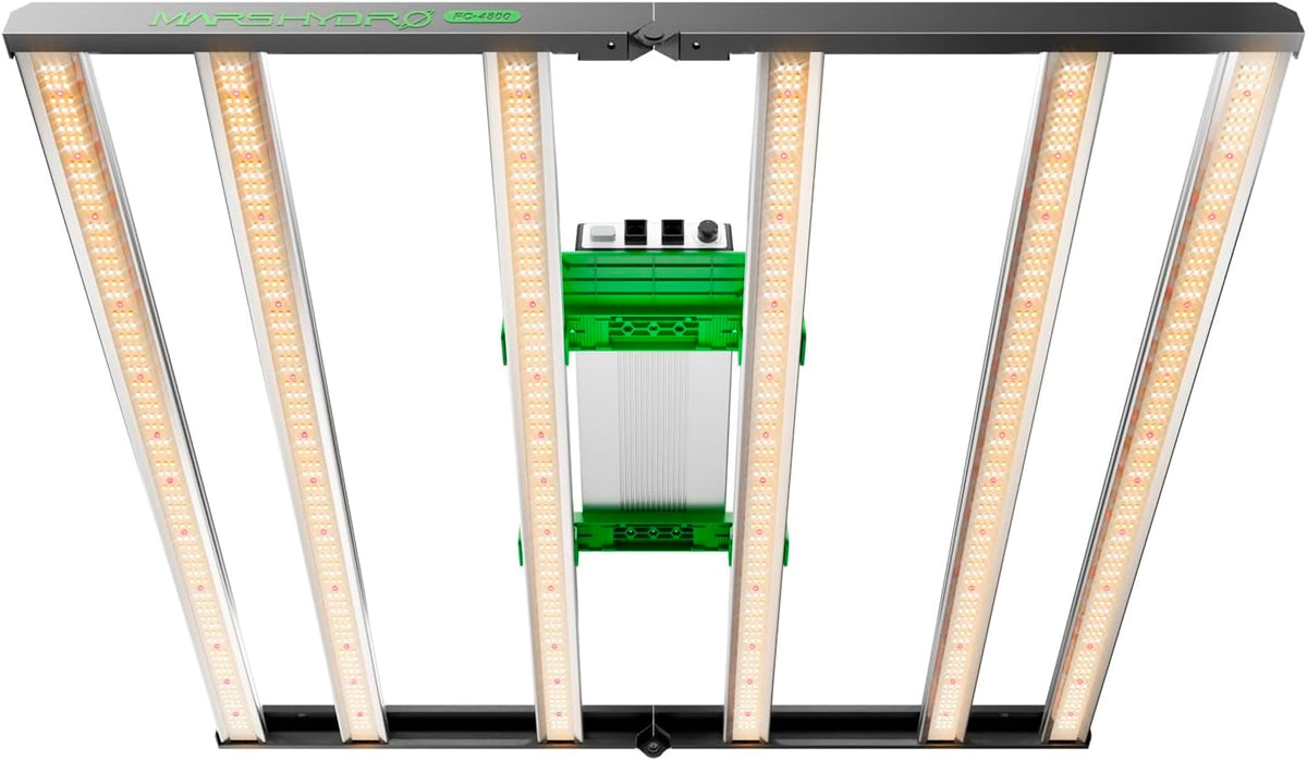 MARS HYDRO Wachtumsleuchten, 120x120CM, Silber/Grün/Schwarz, Neue FC4800 Led Grow Lampe, Samsung LM301H EVO 480Watt Vollspektrum Led Grow Light