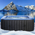 BRAST Aufblasbare Pools, 158x158 cm, schwarz/blau, Whirlpool aufblasbar MSpa Tekapo für 4 Personen In-Outdoor