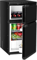 80 L Kühl-Gefrierkombination, 230 V, 80 L, 24 V, Weiß, Kompressor Kühlbox, Kleiner Kühlschrank mit Gefrierfach oben