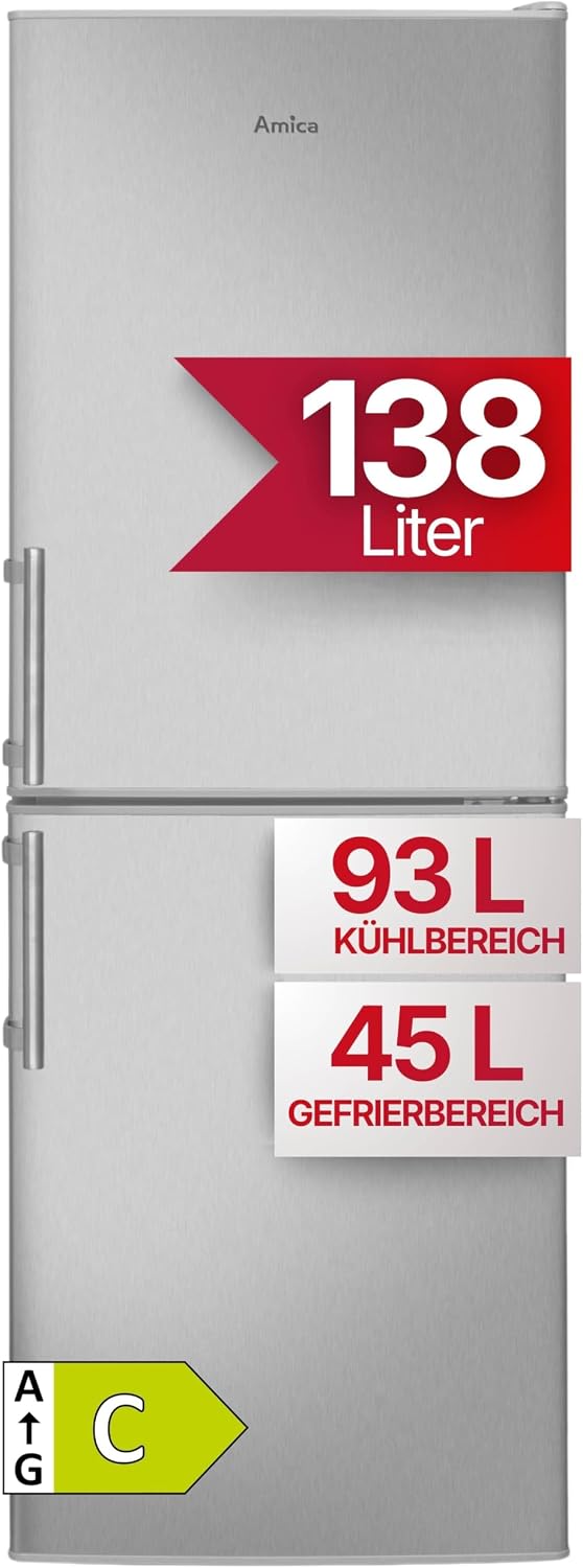 Amica Kühl-Gefrierkombination, 148x52x59 cm, 138 L, Weiß, AKG 3845 E