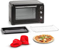 Moulinex Backofen, 33 l, schwarz, Stand, Umluft, Spitzenkonvektion, 6 Kochmodi, regelbarer Thermostat bis 240 °C