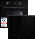 KKT KOLBE Backofen, 60 cm, 59 cm, schwarz, Autarkes Herdset, Einbau BO8005FB, Induktionskochfeld IH85900ED, Grill Heißluft