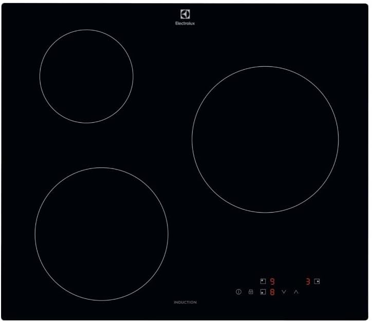 Electrolux Kochfeld, 60 cm, Schwarz, CIB60320CK Induktions, 3 Kochzonen, Intensitätsstufen, PowerBoost-Funktion