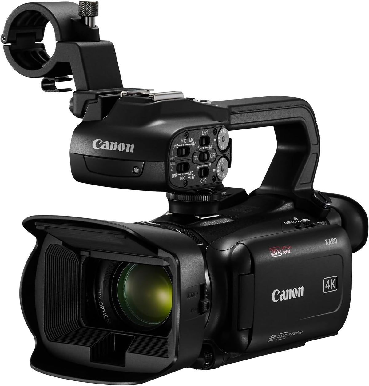 Canon Kamera, Weiß, XA60 Professionelle 4K Video, 20x optischer Zoom, CMOS Sensor