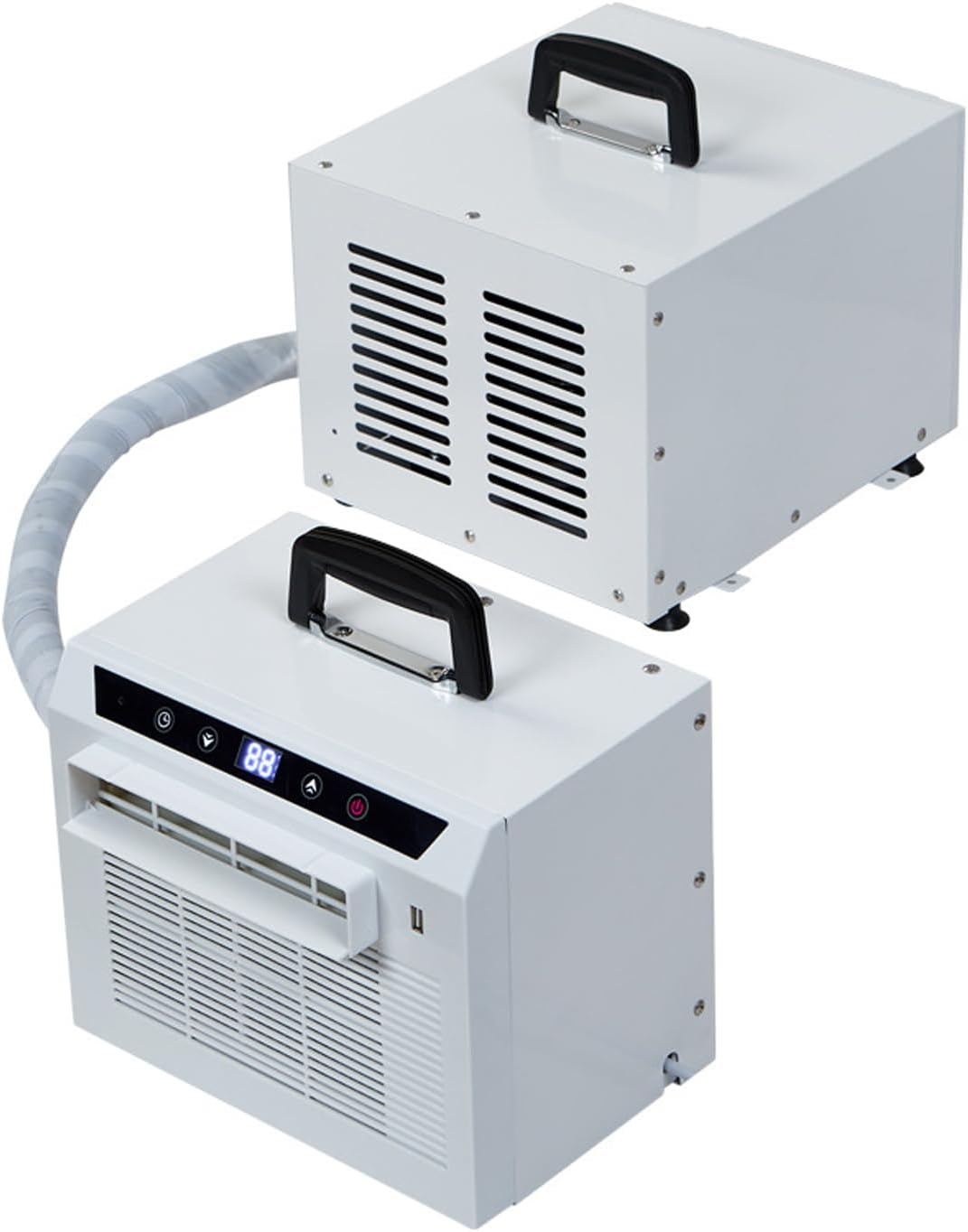 Split-Klimaanlage, Weiß, 3000 BTU Split Klimaanlage, Touch Panel Raumkühler mit Fernbedienung, 24h Timer, Top Griff für Home Office Camping