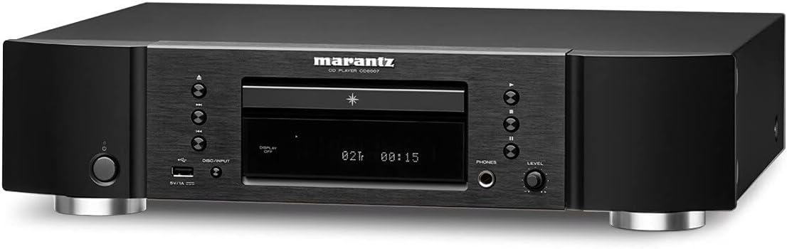 Marantz Audiogerät, Schwarz, CD6007 HiFi CD Player, CD Spieler, CD- und CD-R/RW-Wiedergabe, Kopfhörer-Verstärker