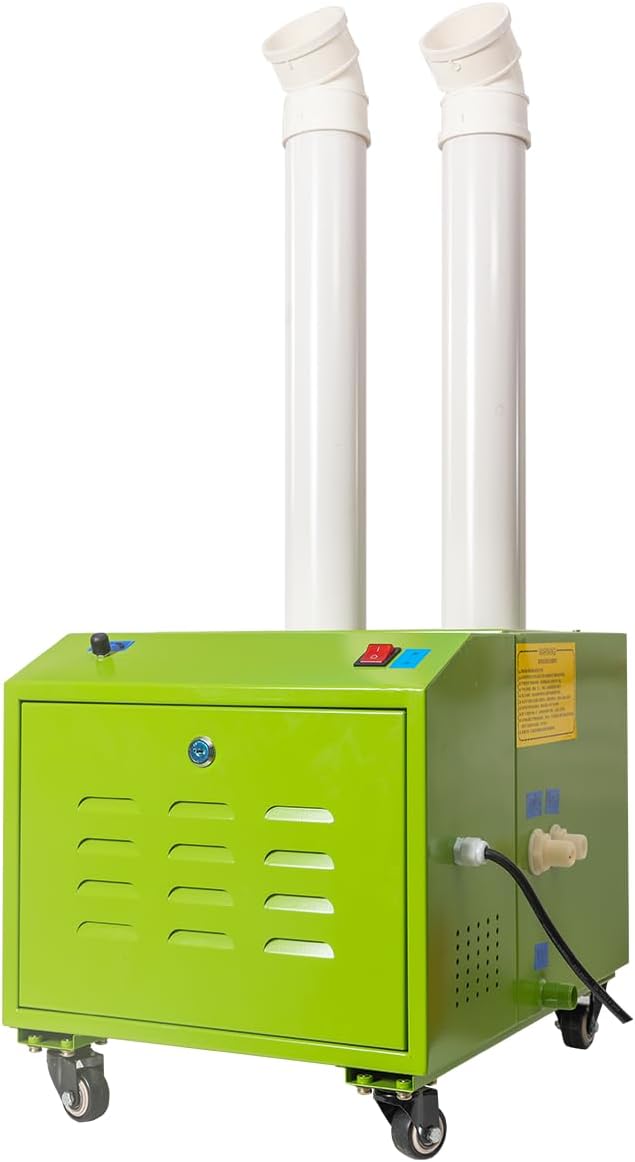 Zhipurul Luftbefeuchter für das ganze Haus, 10 kg, Silber, Ultraschall Industrie Luftbefeuchter /h Edelstahl
