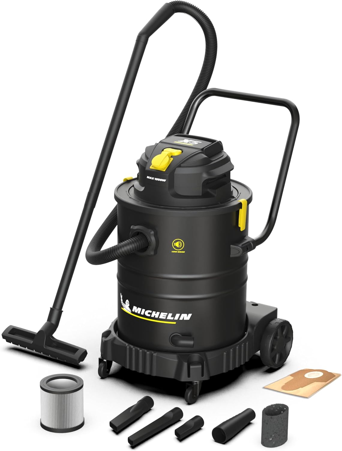 MICHELIN Elektrowerkzeug, 50 Liter, 1000 W, 50 L, Silber, Nass- und Trockensauger X5 S I Silent Sauger I