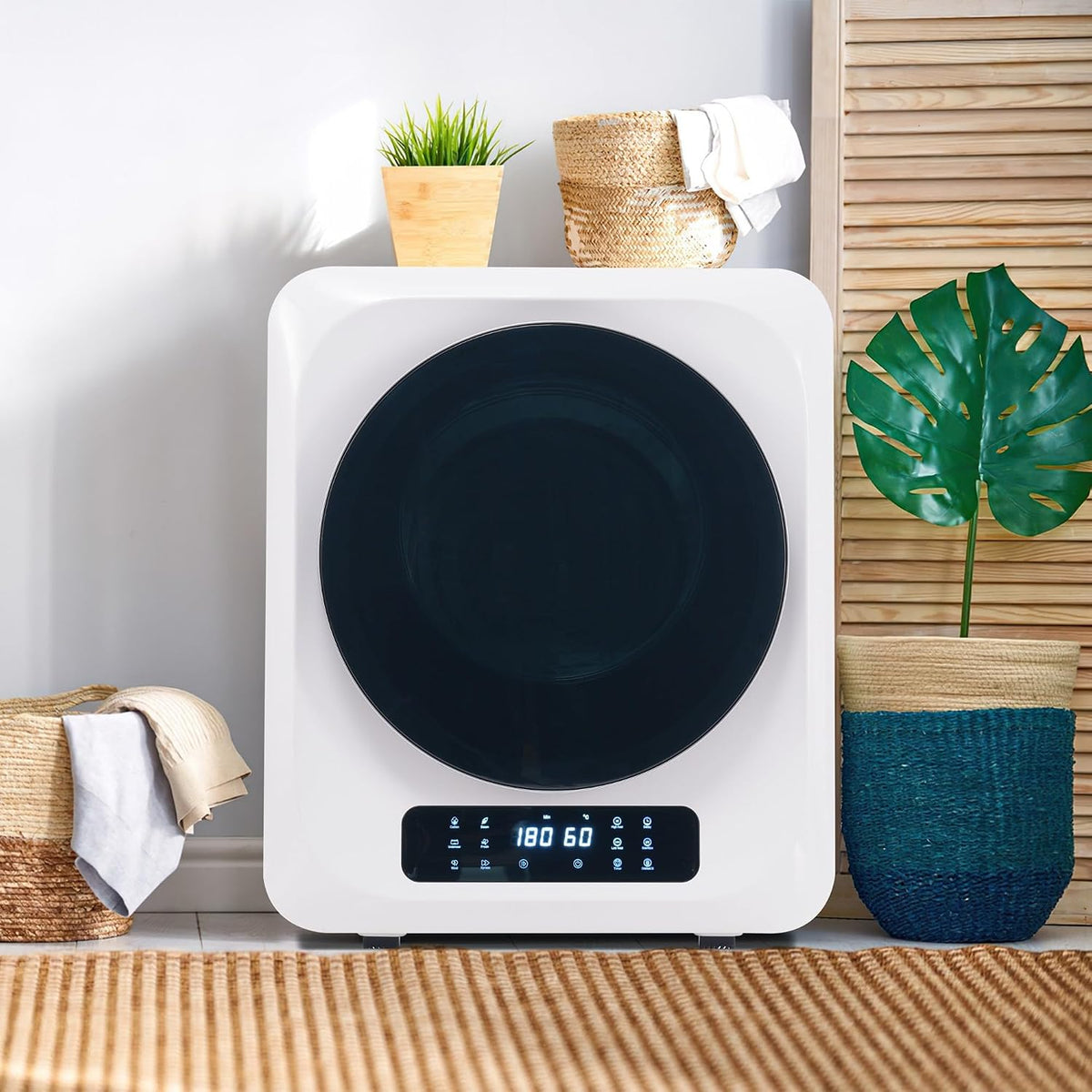 Wäschetrockner, 2,5 kg, 850 W, 4 kg, Weiß, Abgastrockner, Edelstahltrockner, tatsächlich bis zu, Mehrfachfiltration