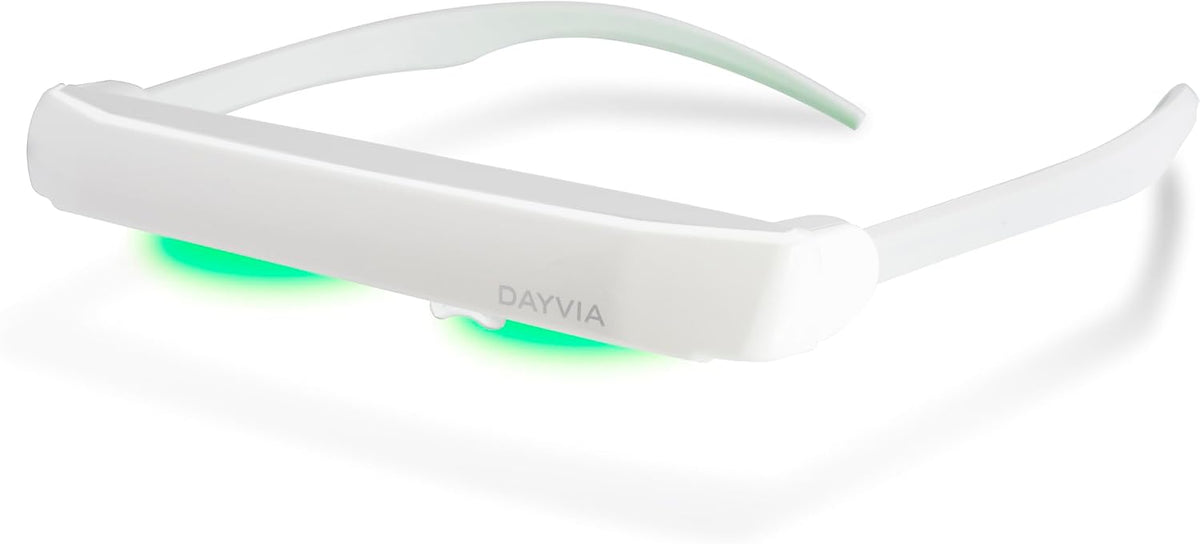 DAYVIA Tageslichtlampen, Weiß, SUN ACTIV Lichttherapie-Brille LED, mobile Lichttherapie, alternative zur Tageslichtlampe