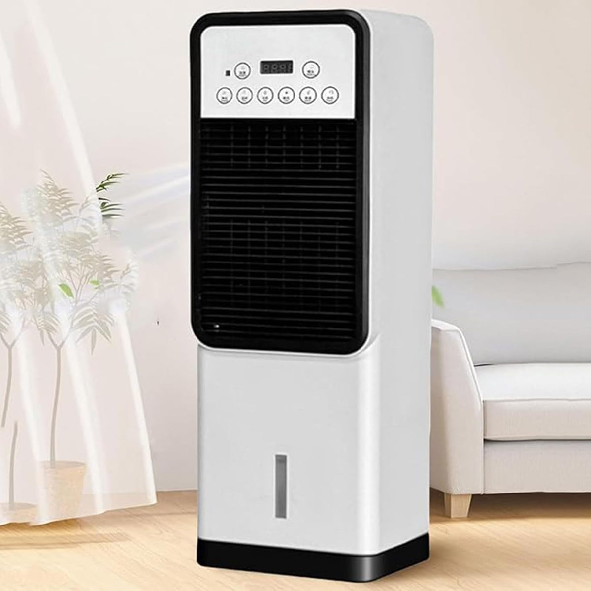 JAVPTAV Mobiles Klimagerät, 1.2 L, Weiß, Tragbare Klimaanlage 3-IN-1 Verdunstungskühler w/ Tank 4