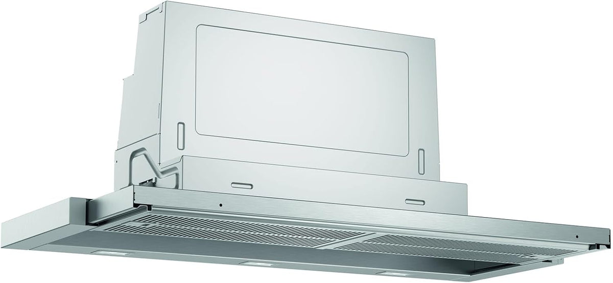 Bosch Dunstabzugshaube, 90 cm, Schwarz, DFR097A52 Serie 4 Flachschirmhaube, breit, Um- & Abluft, Made in Germany