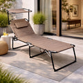 Mojawo Liegen, 150 kg, 95 cm, Schwarz, XXL Gartenliege Sonnenliege Relaxliege Liege Aluminium