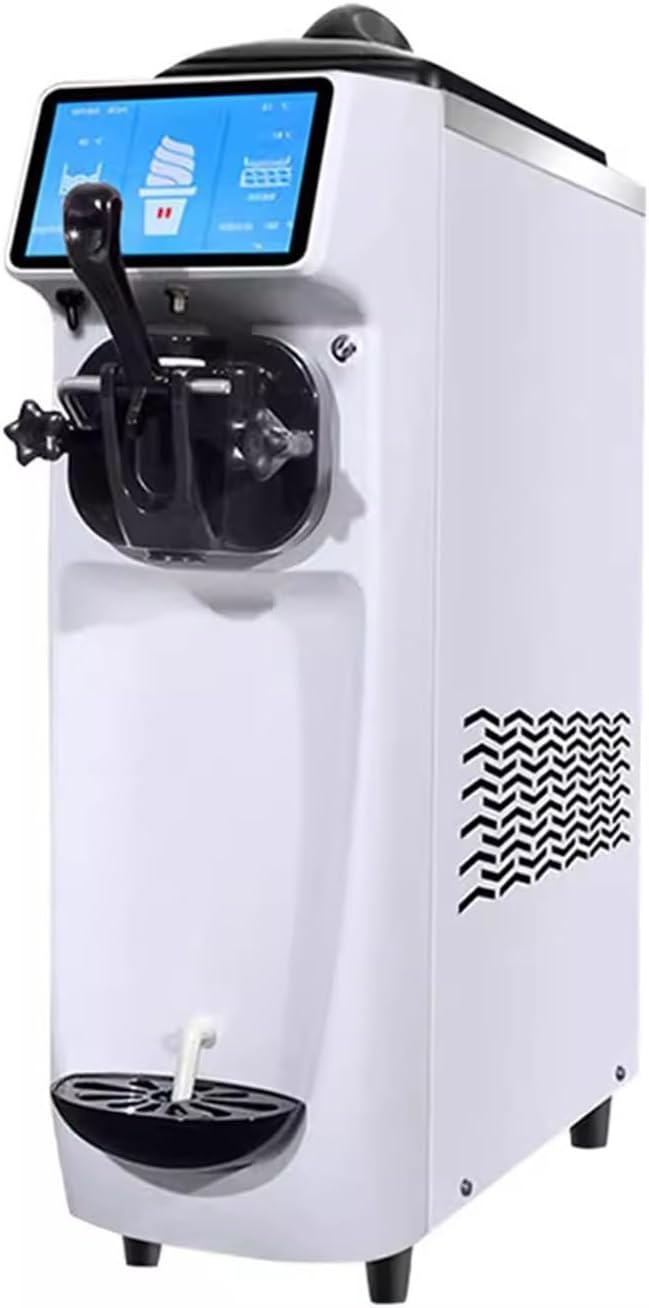 Lijiaxiuyc-101 Eismaschine, 210 x 554 x 740 mm, Weiß/Schwarz, Kommerzielle, kleine, süße Waffelmaschine, vollautomatische Tisch- für Haushalt