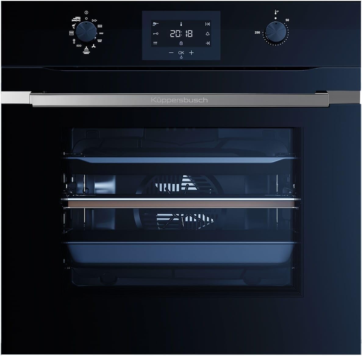 Küppersbusch Backofen, Schwarz, BP 6332.0 SE3 K-Series.3 Pyrolyse Pizza- /Silver Chrome