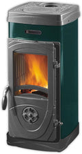 La Nordica Kaminofen, 5,0 kW, Grün, Holzofen, SUPER JUNIOR LEAN, Werkstattofen