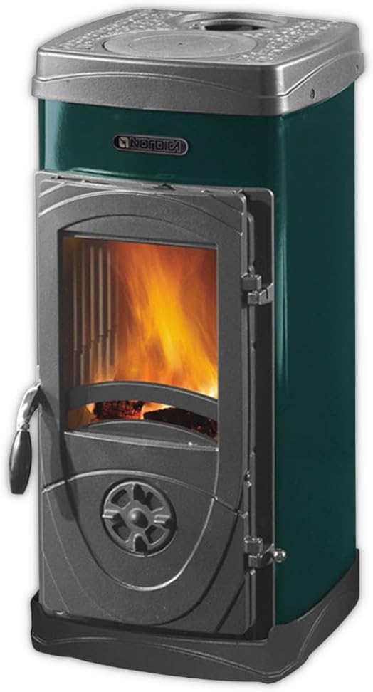 La Nordica Kaminofen, 5,0 kW, Grün, Holzofen, SUPER JUNIOR LEAN, Werkstattofen
