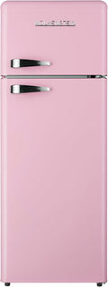 Wolkenstein Kühl-Gefrierkombination, 211 Liter, 39 Liter, Silber, Retro Kühl-Gefrier-Kombination Pink Glanz GK212.4RT SP