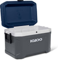 Igloo Mini-Kühlschrank, 51 Liter, Grau, Maxcold 54 Passiv-Kühlbox, Isolierbehälter für Camping und Freizeit