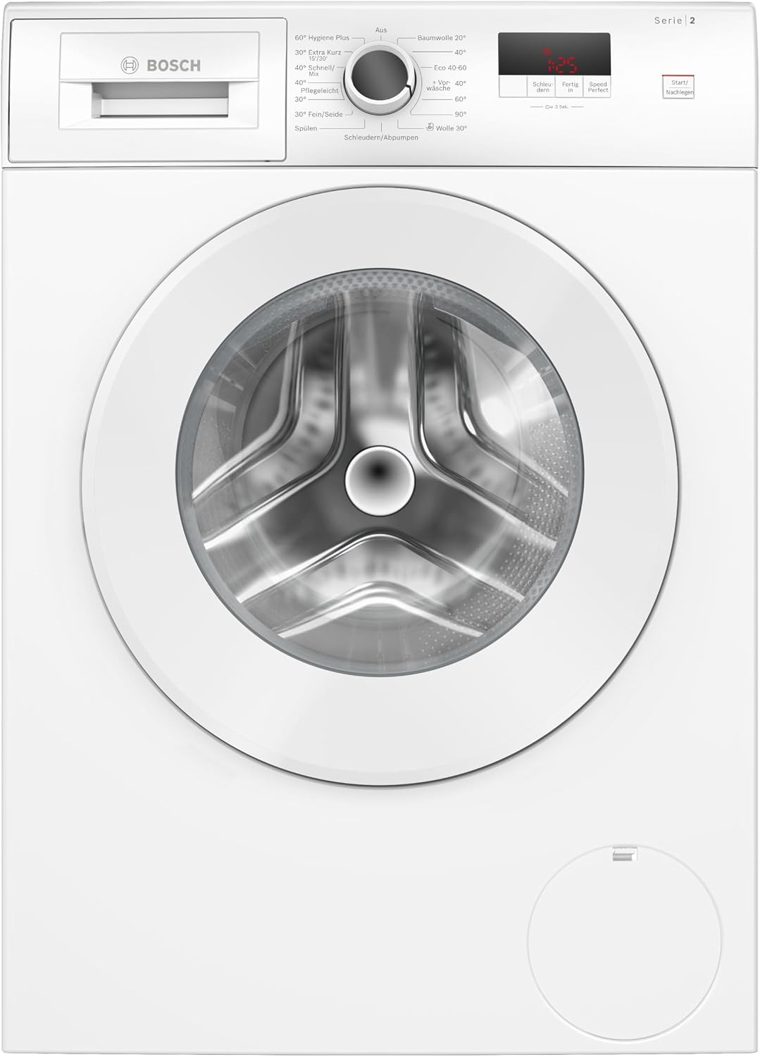 Bosch Waschmaschine, 7 kg, Weiß, Serie 2 1400 UpM Nachlegefunktion WGE02420
