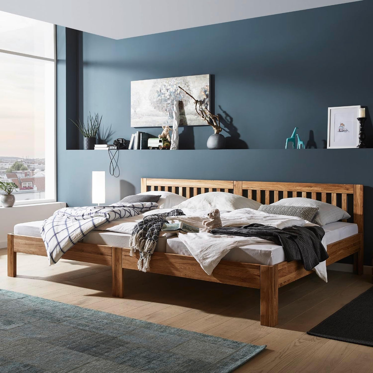 Ecolignum Matratze, Eiche, Familienbett Scala 280x200, Massivholzbett mit geölter Oberfläche, FSC & PEFC Zertifiziert