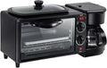 THREMA Mini-Öfen, 1250 W, Schwarz, 3-in-1-Frühstücksstation, Multifunktions-Frühstücksmaschine, Elektrische Frühstücksstation In Familiengröße