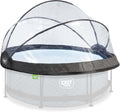 EXIT TOYS Abdeckungen, 244 cm, 255 cm, transparent, Eco Pool Dome ECO, faltbar, geeignet für runde Aufstellpools mit einem Durchmesser