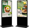 Digital-Signage-Display, 49 Zoll, Schwarz, Digitaler Kundenstopper, FHD LCD IPS Digitales Werbedisplay mit Android OS