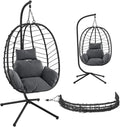 Hängesessel STEELSØN, 150 kg, Schwarz, Alarian mit Gestell, höhenverstellbar