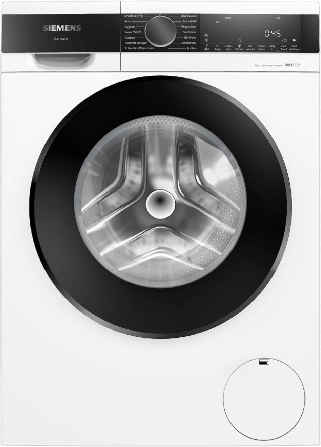 Siemens Waschmaschine, 9 kg, Weiß, iQ500 1400 UpM speedPack L WG44G2F41, i-Dos Automatische Waschmitteldosierung