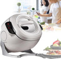 SWENEEN Elektrische Woks, 6 L, Grau, Intelligente automatische Kochmaschine, Haushaltstrommeltyp Wok, kommerzielle Küchenmaschine