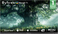 SYLVOX Fernseher, 43 Zoll, Schwarz, Outdoor, 4K Smart Google TV mit Bezel-Less Design