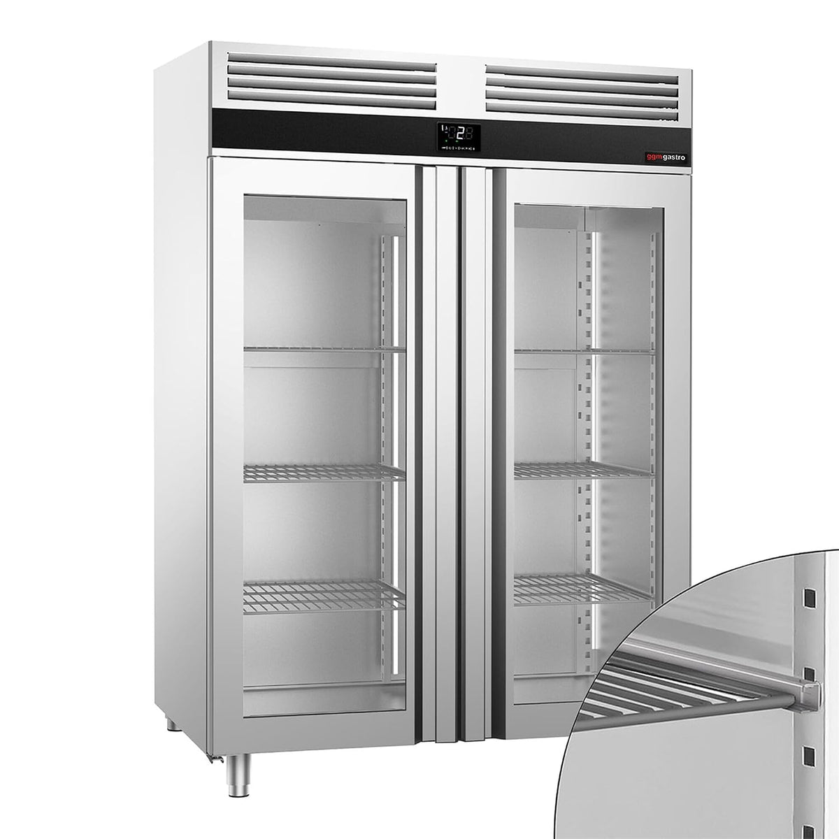 GGM Kühl-Gefrierkombination, Schwarz, Gastro