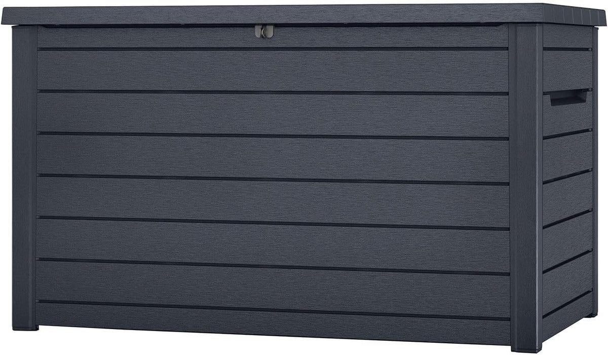 Koll Living Auflagenboxen, 870 Liter, 50 KG, Graphit, Auflagenbox/Kissenbox Goliath XXL Farbe : l 100%