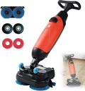 KPOUYYDS Bodenreiniger, 1200 m, 43 cm, 150 W, Rot/Schwarz/Blau, Elektrische Bodenreinigungsmaschine, Doppelbürsten