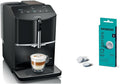 Siemens Kaffeevollautomat, Schwarz, EQ300 TF301E19 & Reinigungstabletten TZ80001A