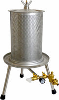 Motorgeräte Fischer Pressen, 20 Liter, Silber, Edelstahl Wein Apfel Obst Saft Hydropresse INOX