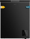 Cecotec Gefrierschrank, 83,5 cm, 142 l, Schwarz, Klasse E, es Finish, Inverter-Plus-Kompressor, Höhe, Fast-Freezing-Modus