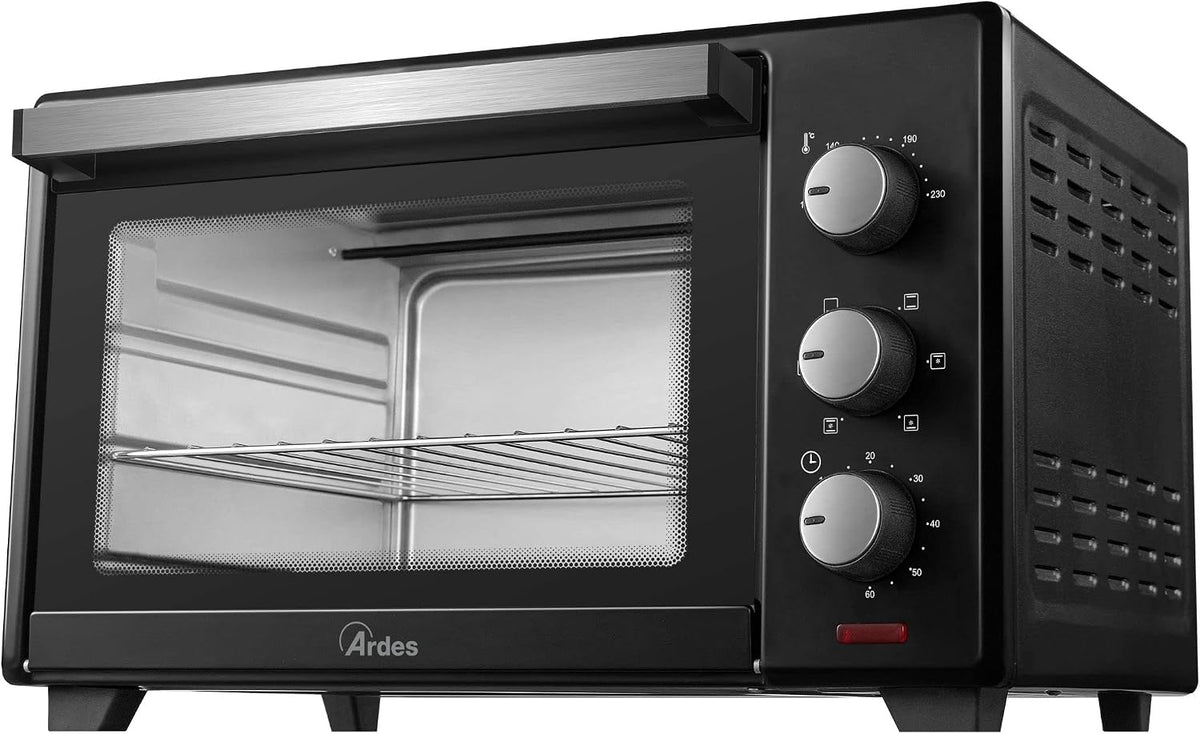 Ardes Backofen, 30 Liter, Schwarz, AR6231B Elektro-Umluft, Elektro-Umluft-Klein, 6 Garfunktionen, Elektro, Timer