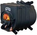 ThermoFlux Kaminofen, 12 kW, Schwarz, Werkstattofen BRUNO Mini III mit Kochplatte