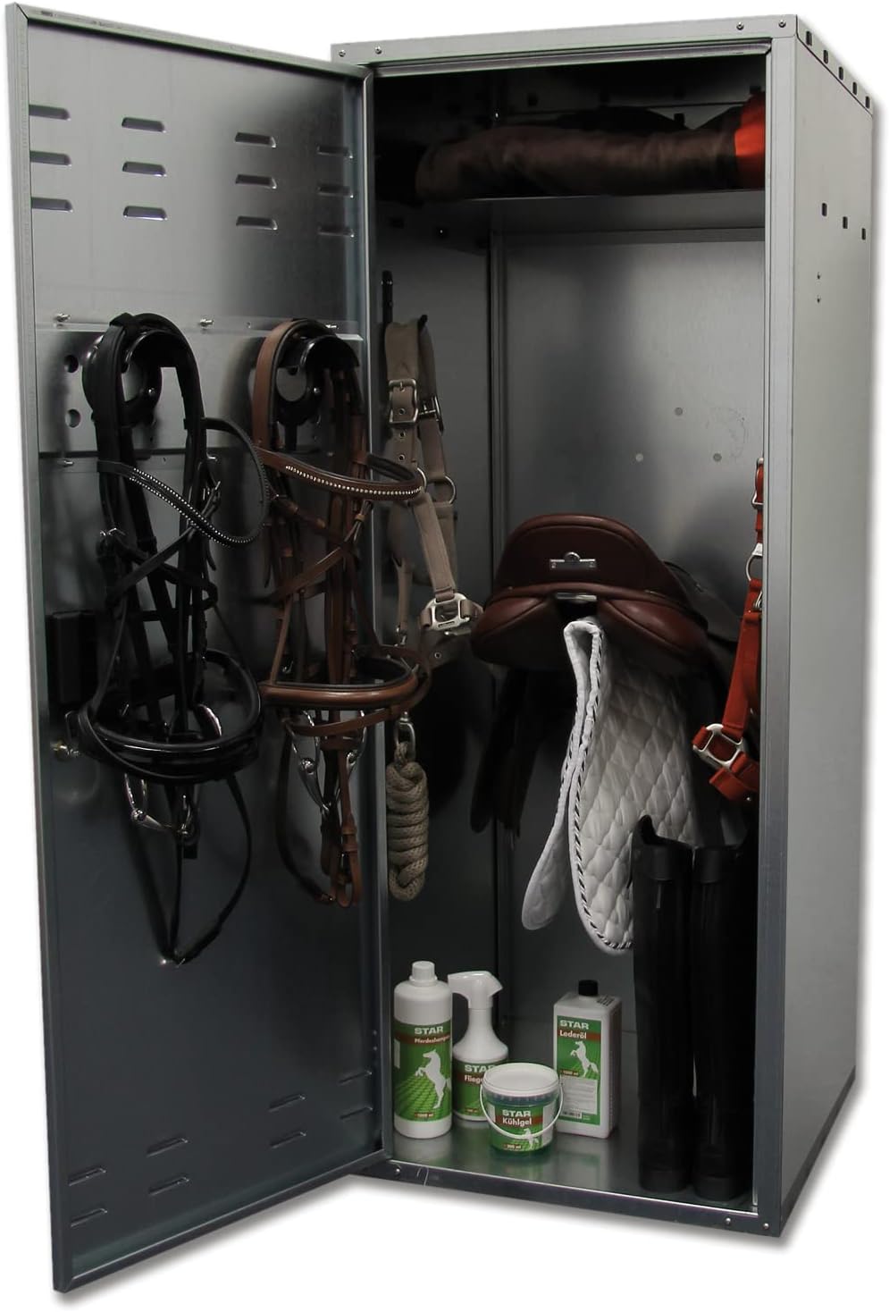 WALDHAUSEN Pferde, Grau, Sattelschrank, groß